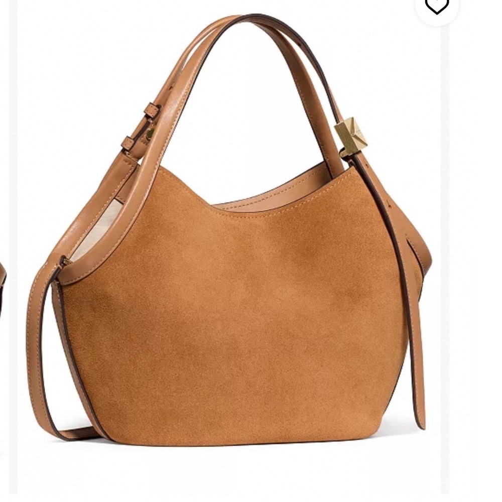 Kate Spade Deco Tulip Suede Shoulder Bag Tan KN092